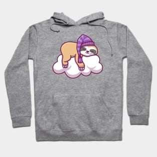 Cute Sloth Sleeping On Cloud Hoodie